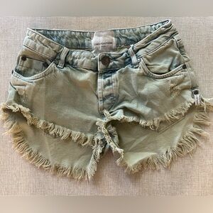 One Teaspoon Faded Blue Denim Pants